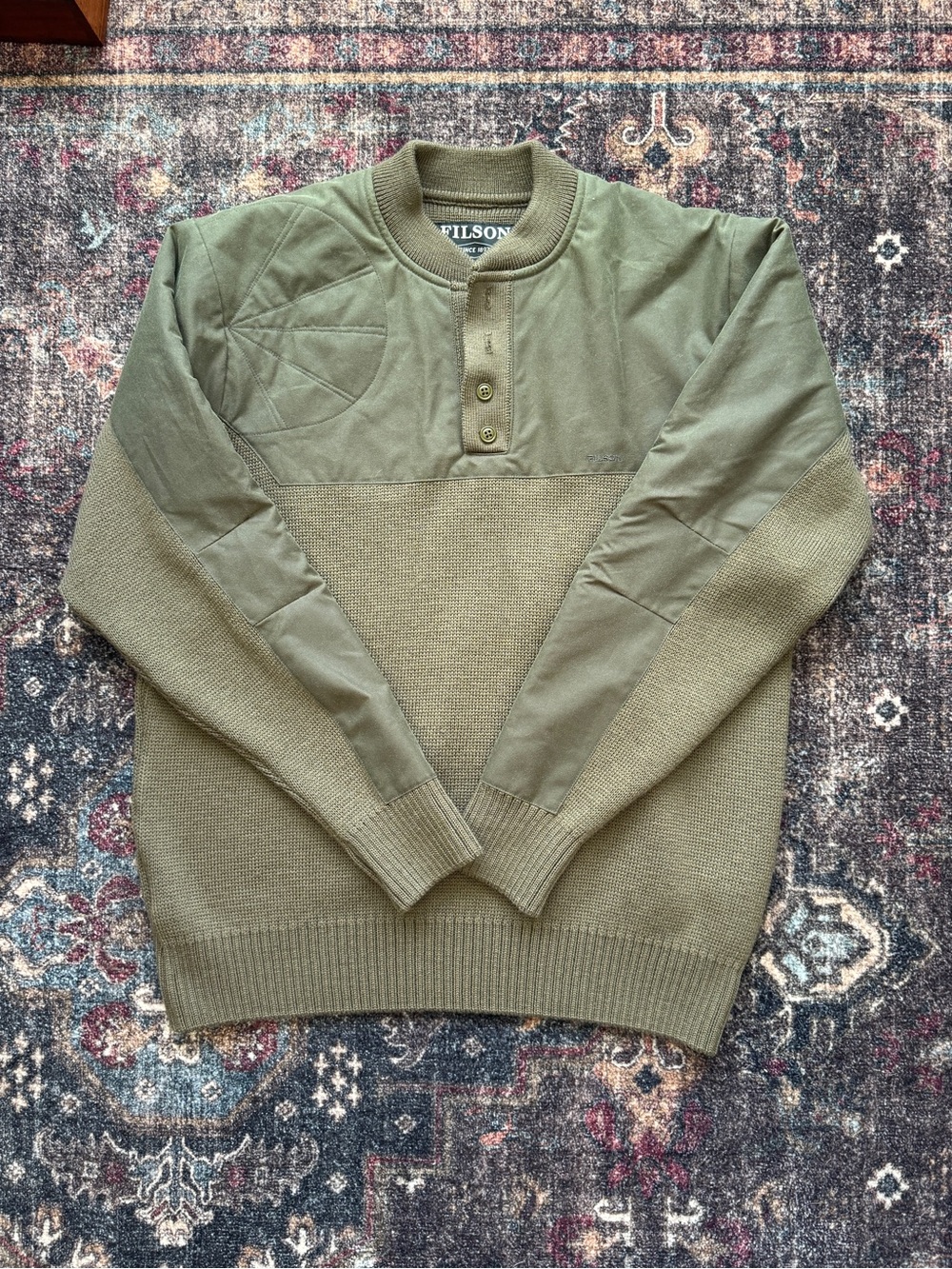 Filson Peat Green Henley Guide Sweater New W/O tags (L)